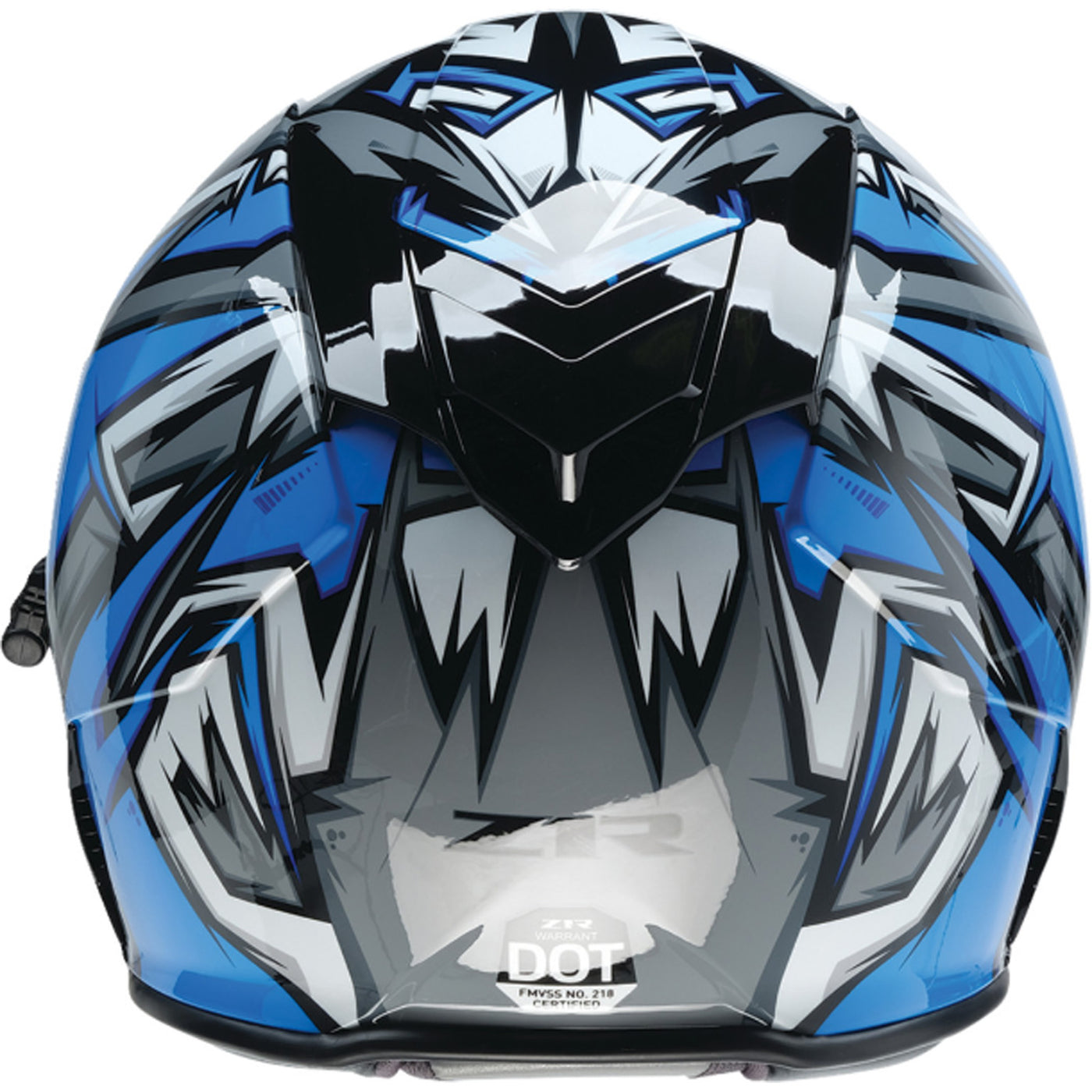 Z1R Warrant Neuron Helmet Blue/White - Rear View