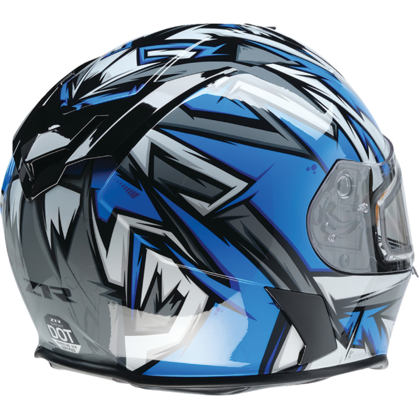 Z1R Warrant Neuron Helmet Blue/White - Rear Right Side View