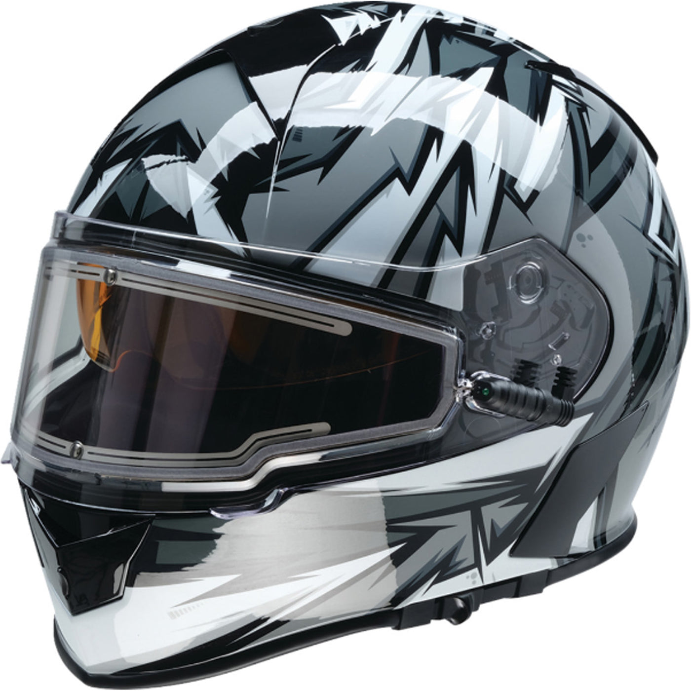 Z1R Warrant Neuron Helmet Gray/White - Front Left Side View