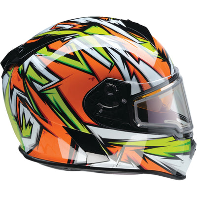 Z1R Warrant Neuron Helmet Orange/Green - Right Side View