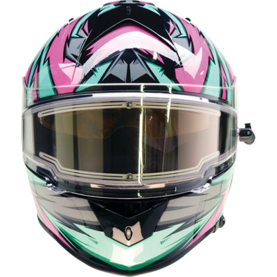 Z1R Warrant Neuron Helmet Pink/Teal - Front View