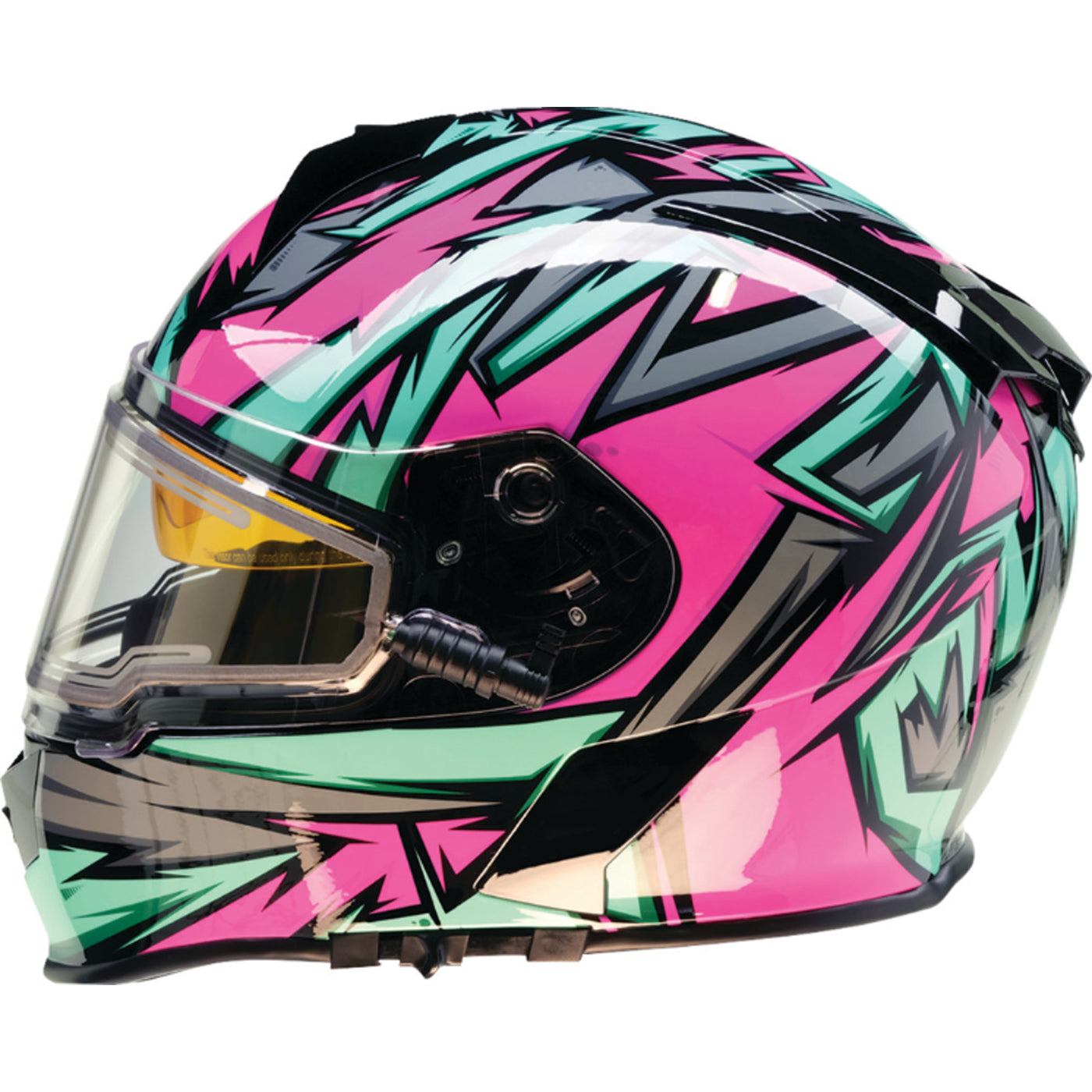 Z1R Warrant Neuron Helmet Pink/Teal - Left Side View