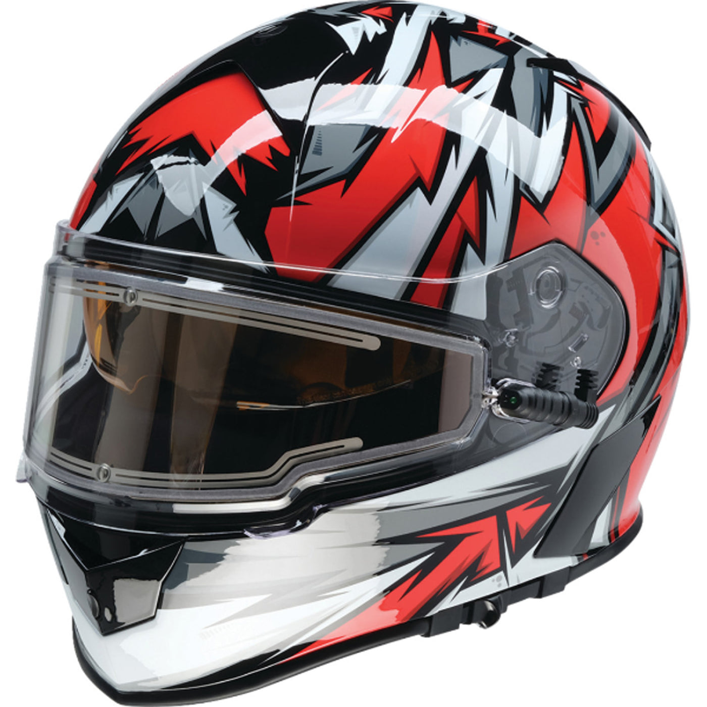 Z1R Warrant Neuron Helmet Red/White - Front Left Side View