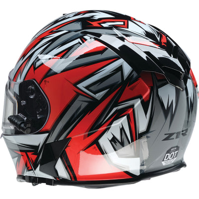 Z1R Warrant Neuron Helmet Red/White - Rear Left Side View