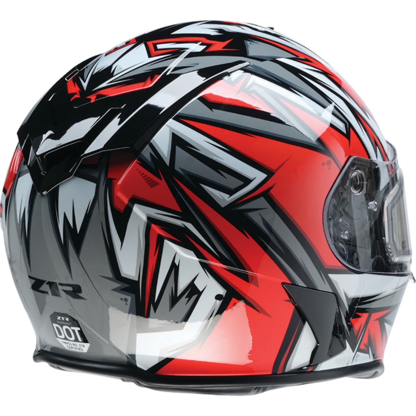 Z1R Warrant Neuron Helmet Red/White - Rear Right Side View