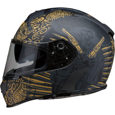 Z1R Warrant Sombrero Helmet Black/Gold - Left Side View