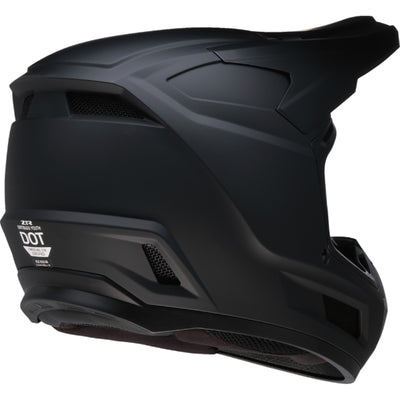 Z1R Youth Dirt Maxx Solid Helmet Matte Black - Rear Right Side View