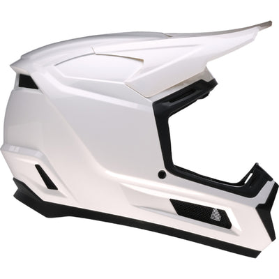 Z1R Youth Dirt Maxx Solid Helmet White - Right Side View