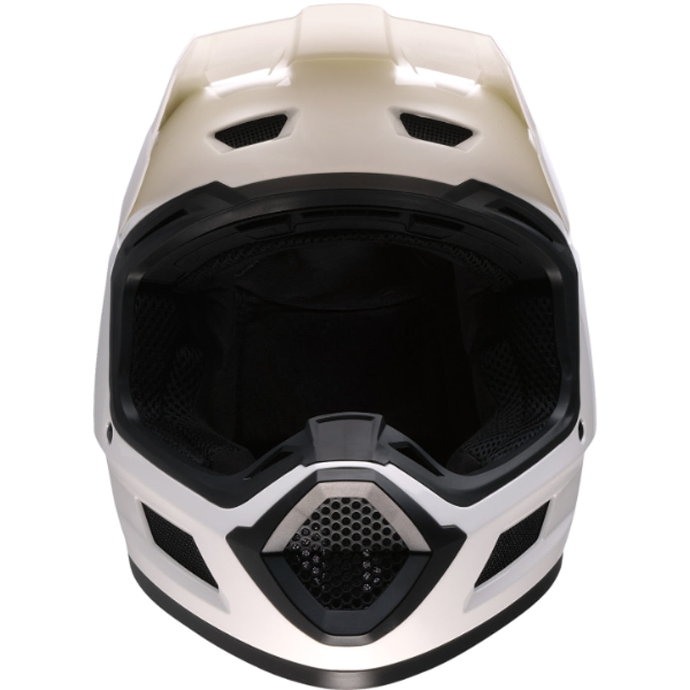 Z1R Youth Dirt Maxx Solid Helmet White - Front View