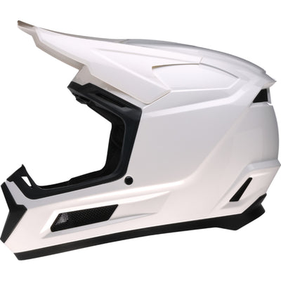 Z1R Youth Dirt Maxx Solid Helmet White - Left Side View