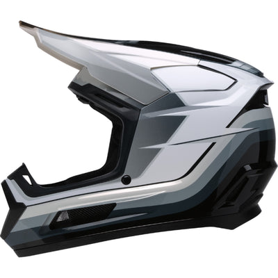 Z1R Youth Dirt Maxx Vortex Helmet Black/White/Gray - Left Side View