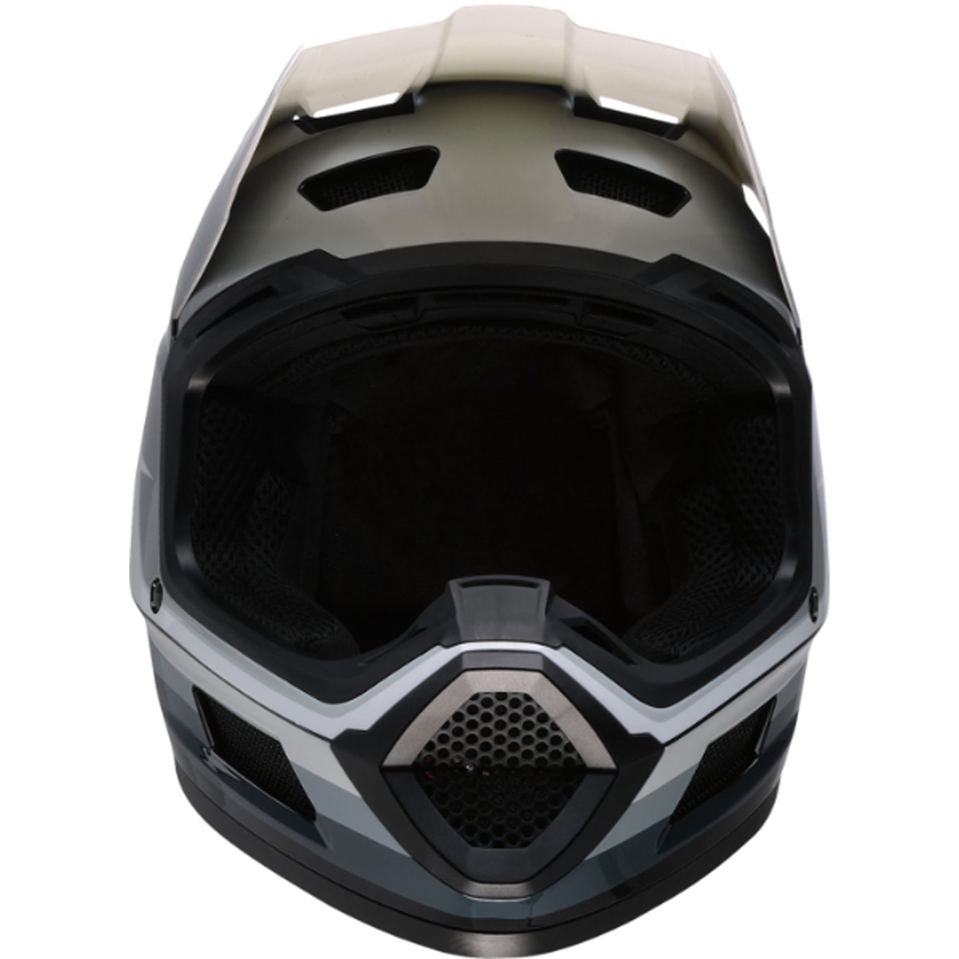 Z1R Youth Dirt Maxx Vortex Helmet Black/White/Gray - Front View