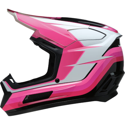 Z1R Youth Dirt Maxx Vortex Helmet Pink/White - Left Side View