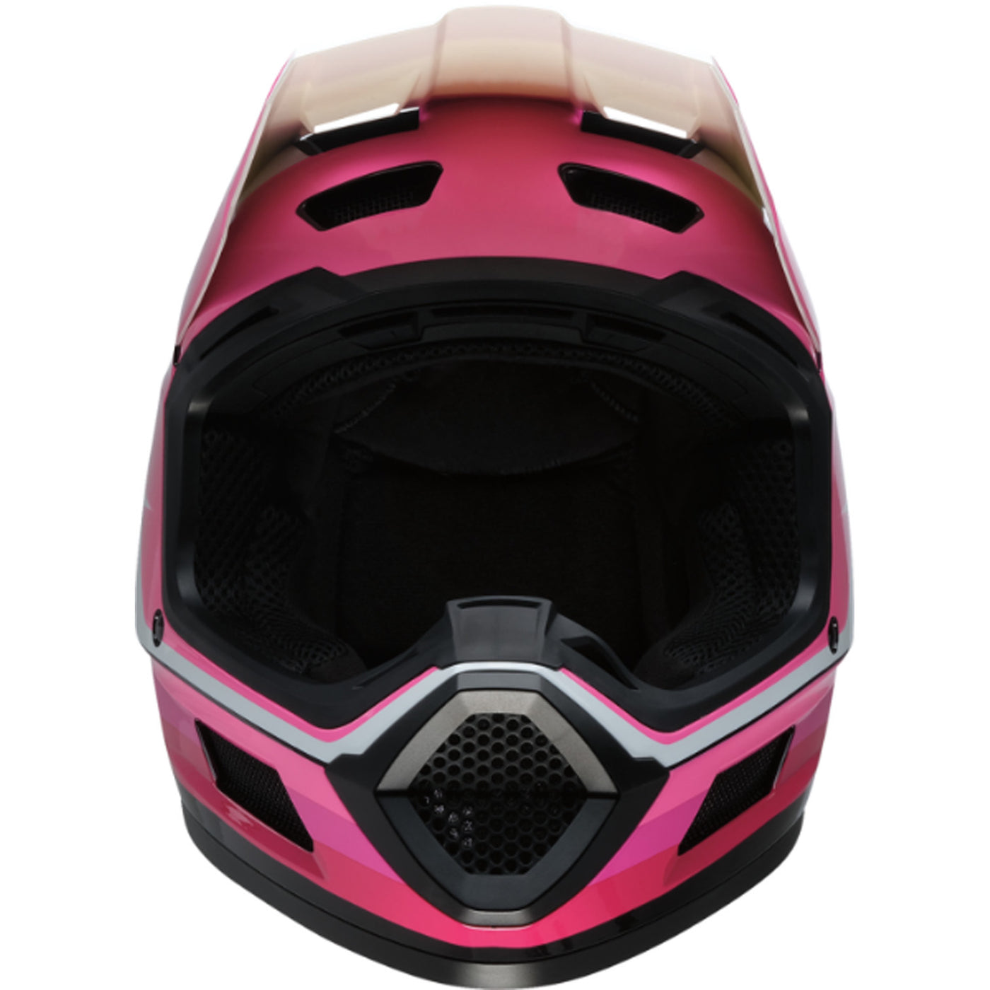 Z1R Youth Dirt Maxx Vortex Helmet Pink/White - Front View