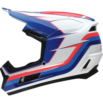 Z1R Youth Dirt Maxx Vortex Helmet Red/White/Blue - Left Side View