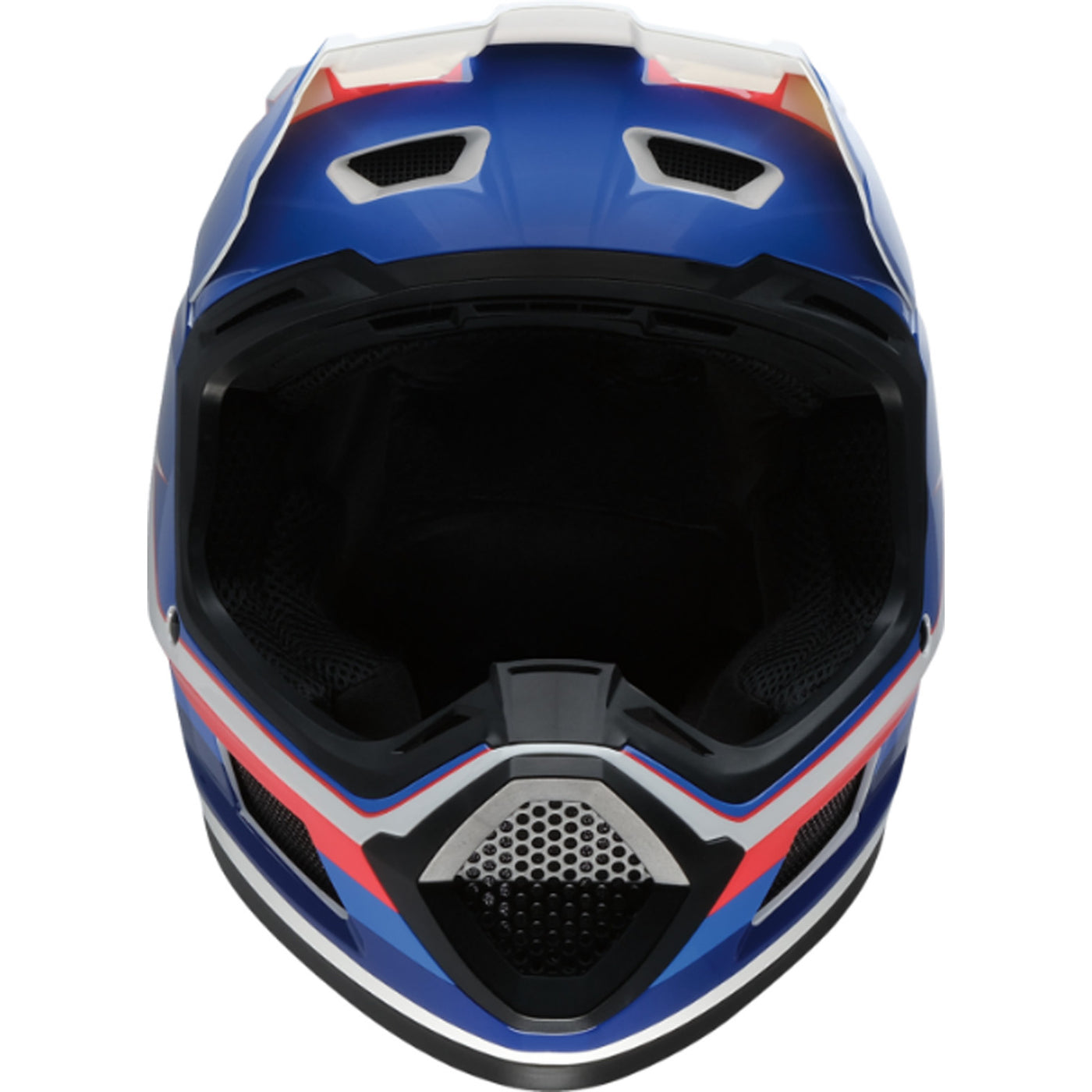 Z1R Youth Dirt Maxx Vortex Helmet Red/White/Blue - Front View