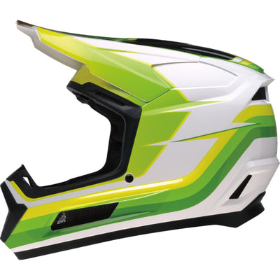 Z1R Youth Dirt Maxx Vortex Helmet White/Green - Left Side View