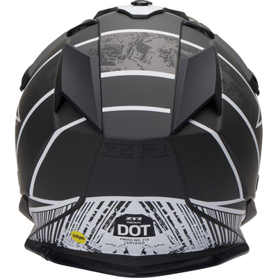 Z1R Youth F.I. Fractal MIPS Helmet Matte Black - Rear View