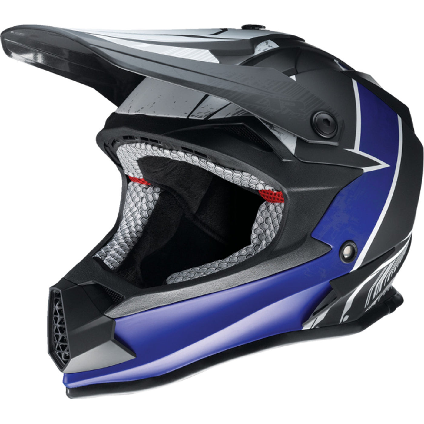 Z1R Youth F.I. Fractal MIPS Helmet Matte Black/Blue - Front Side View