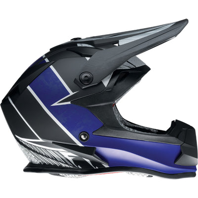 Z1R Youth F.I. Fractal MIPS Helmet Matte Black/Blue - Side View