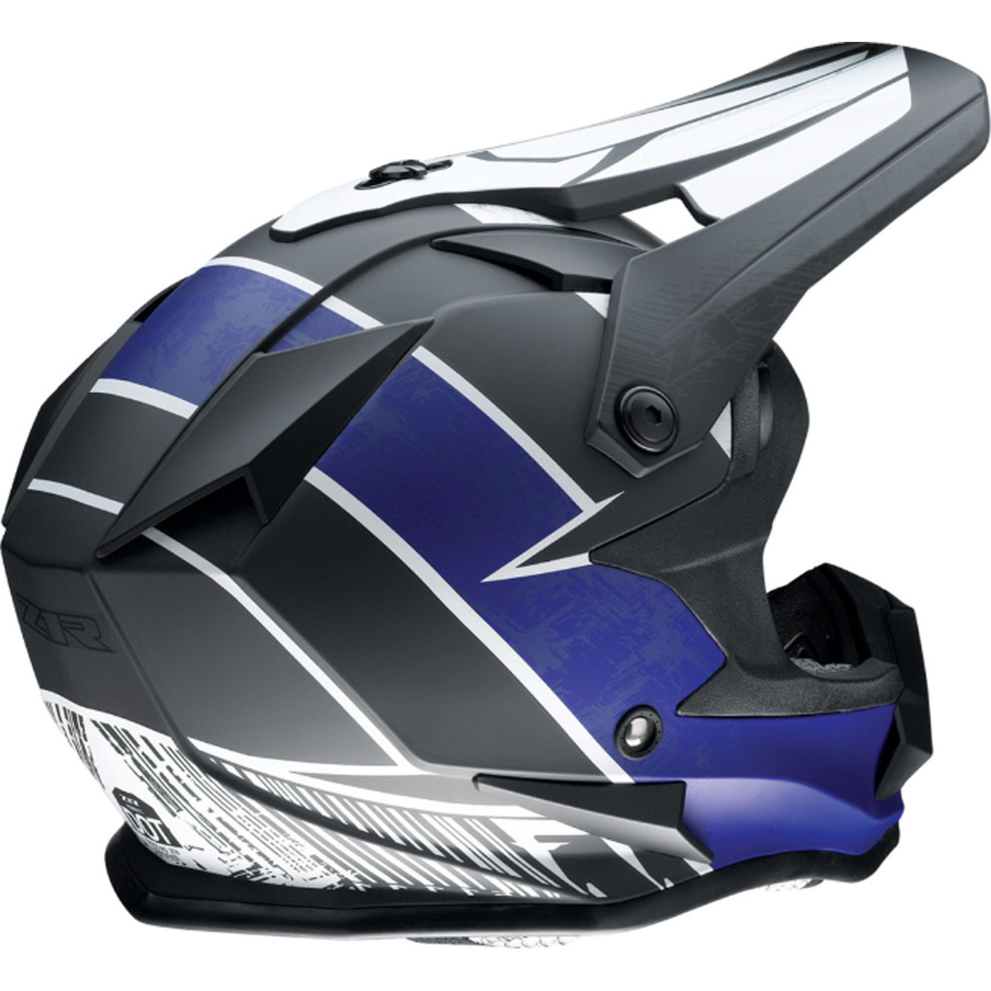 Z1R Youth F.I. Fractal MIPS Helmet Matte Black/Blue - Rear Side View