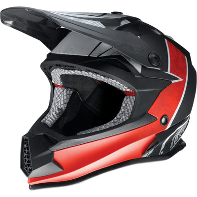 Z1R Youth F.I. Fractal MIPS Helmet Matte Black/Red - Front Left Side View