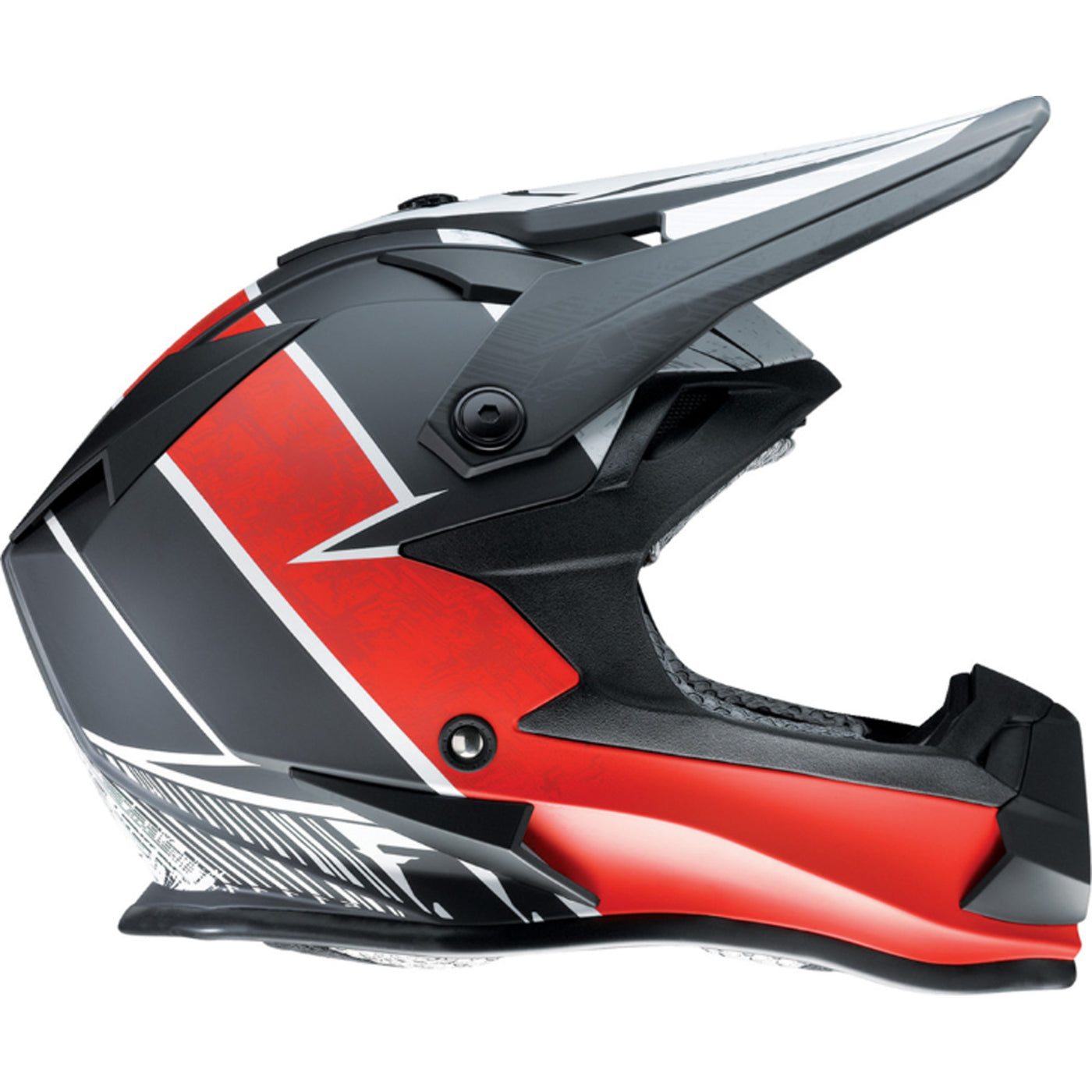 Z1R Youth F.I. Fractal MIPS Helmet Matte Black/Red - Side VIew