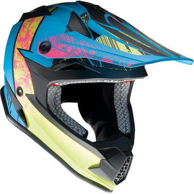 Z1R Youth F.I. Fractal MIPS Helmet Matte Blue/Hi-Viz - Front Right Side View