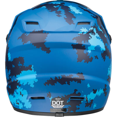 Z1R Youth Rise Digi Camo Helmet Blue - Rear View