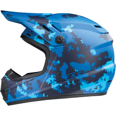 Z1R Youth Rise Digi Camo Helmet Blue - Left Side View