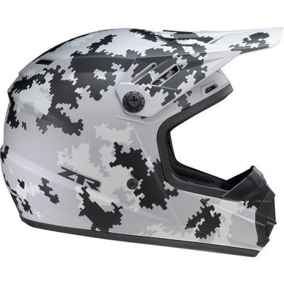 Z1R Youth Rise Digi Camo Helmet Gray - Right Side View