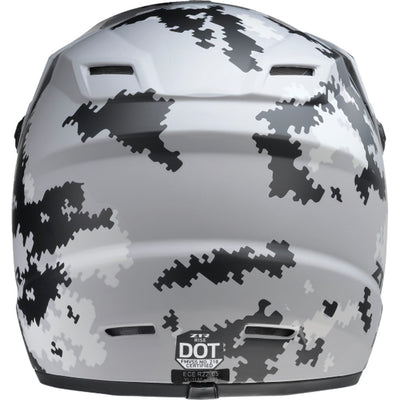 Z1R Youth Rise Digi Camo Helmet Gray - Rear View