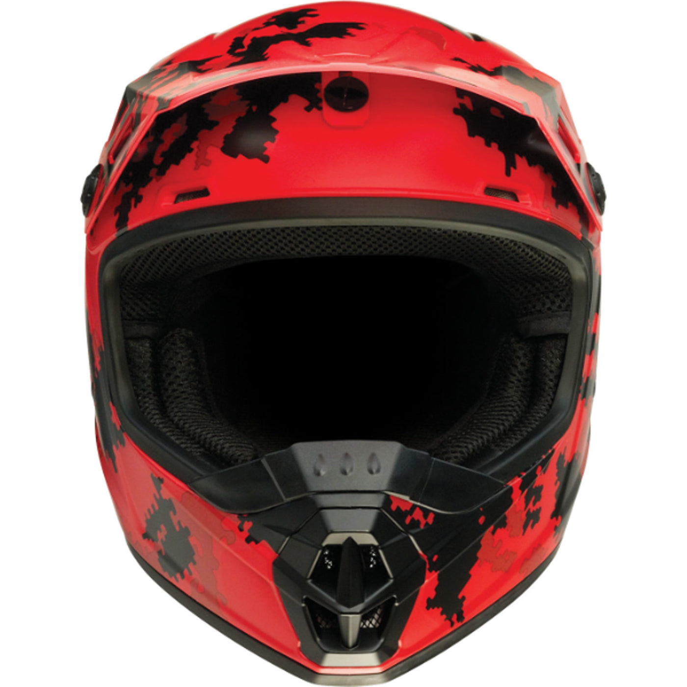 Z1R Youth Rise Digi Camo Helmet Red - Front View