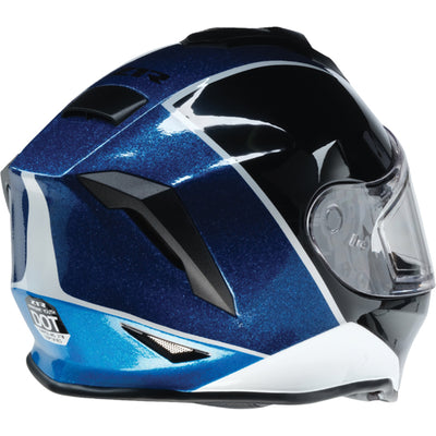 Z1R Youth Warrant 2.0 Fresh Pow Helmet Purple/Blue - Rear Right Side View