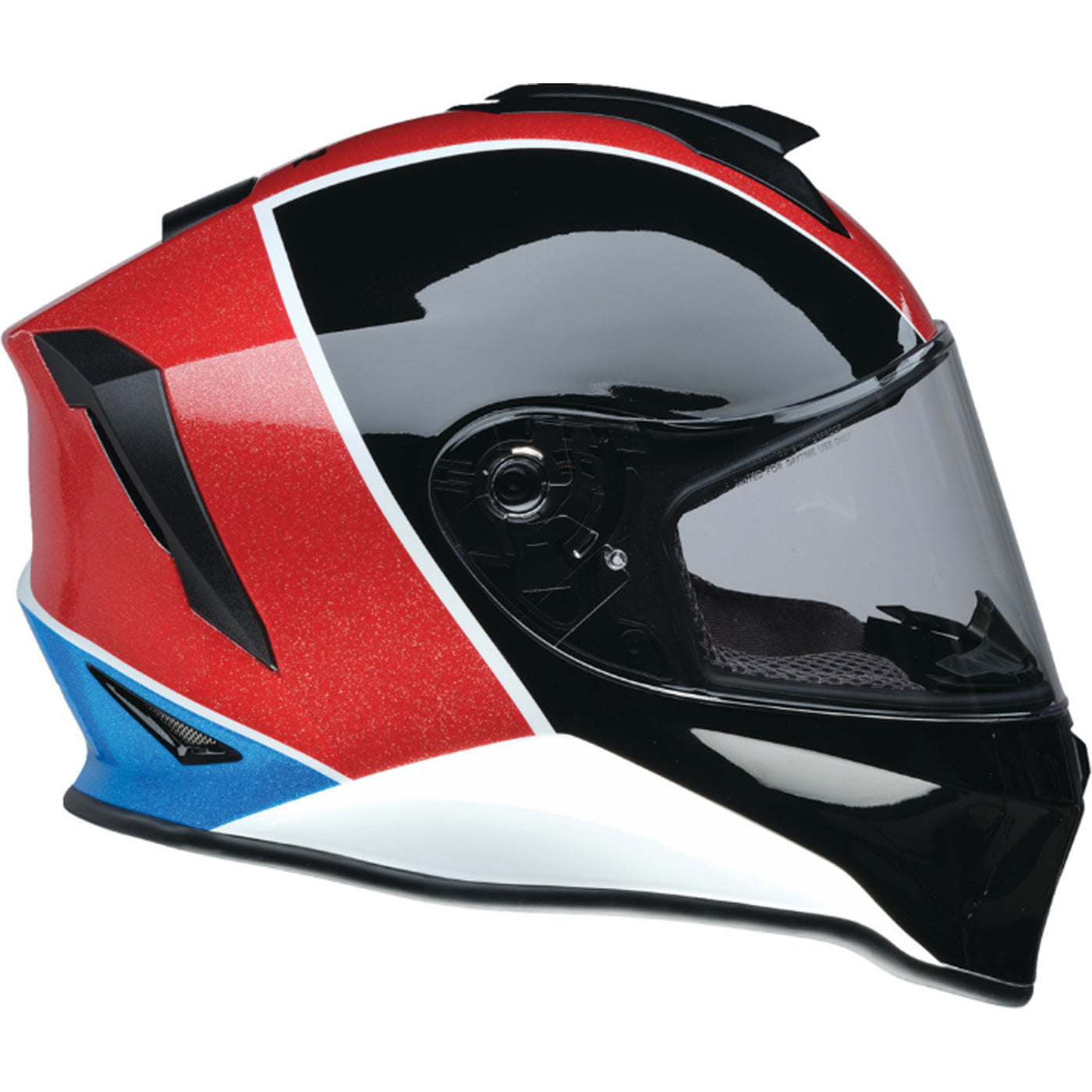 Z1R Youth Warrant 2.0 Fresh Pow Helmet Red/White/Blue - Right Side View