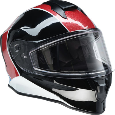 Z1R Youth Warrant 2.0 Fresh Pow Helmet Red/White/Blue - Front Right Side View