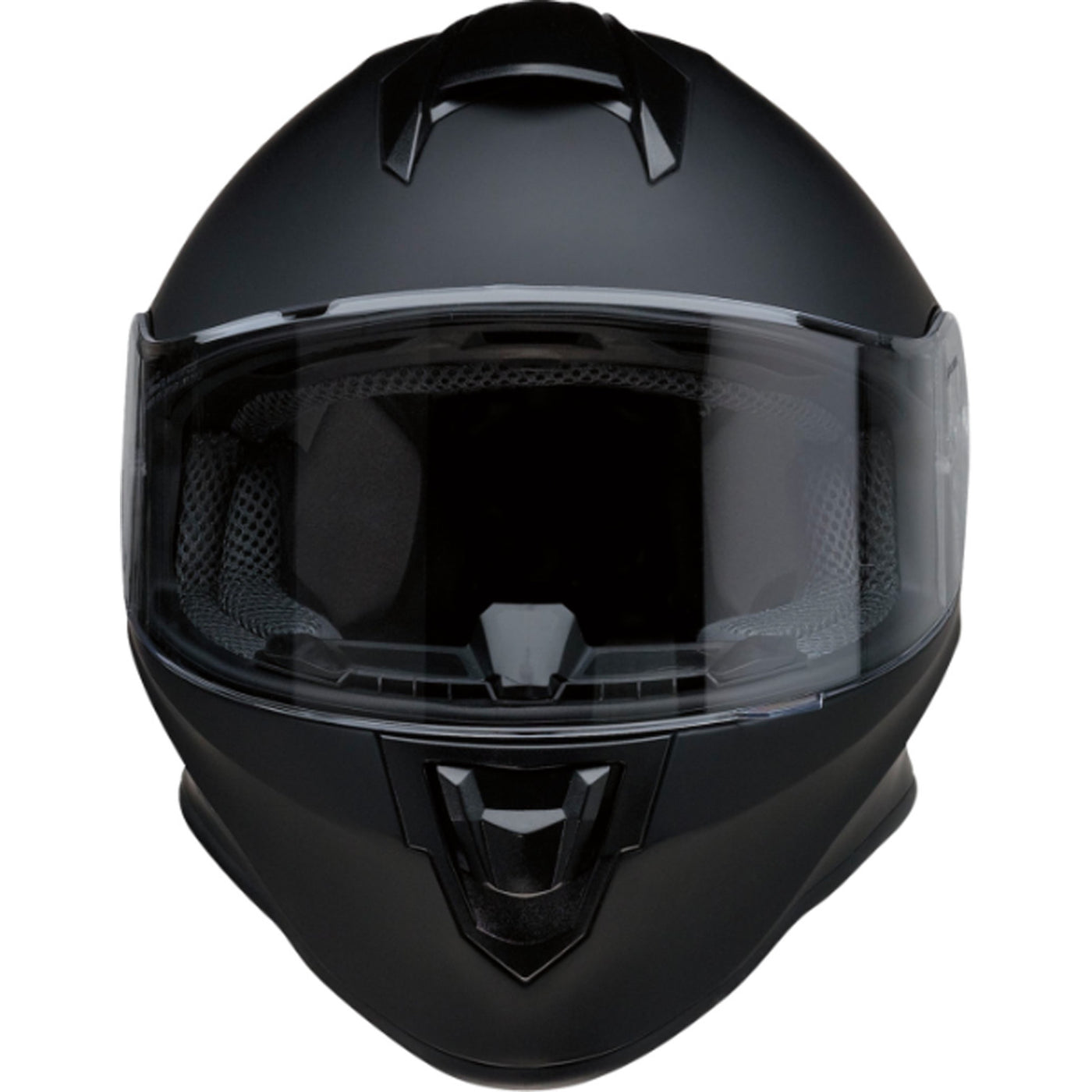 Z1R Youth Warrant 2.0 Solid Helmet Flat Black - Front View