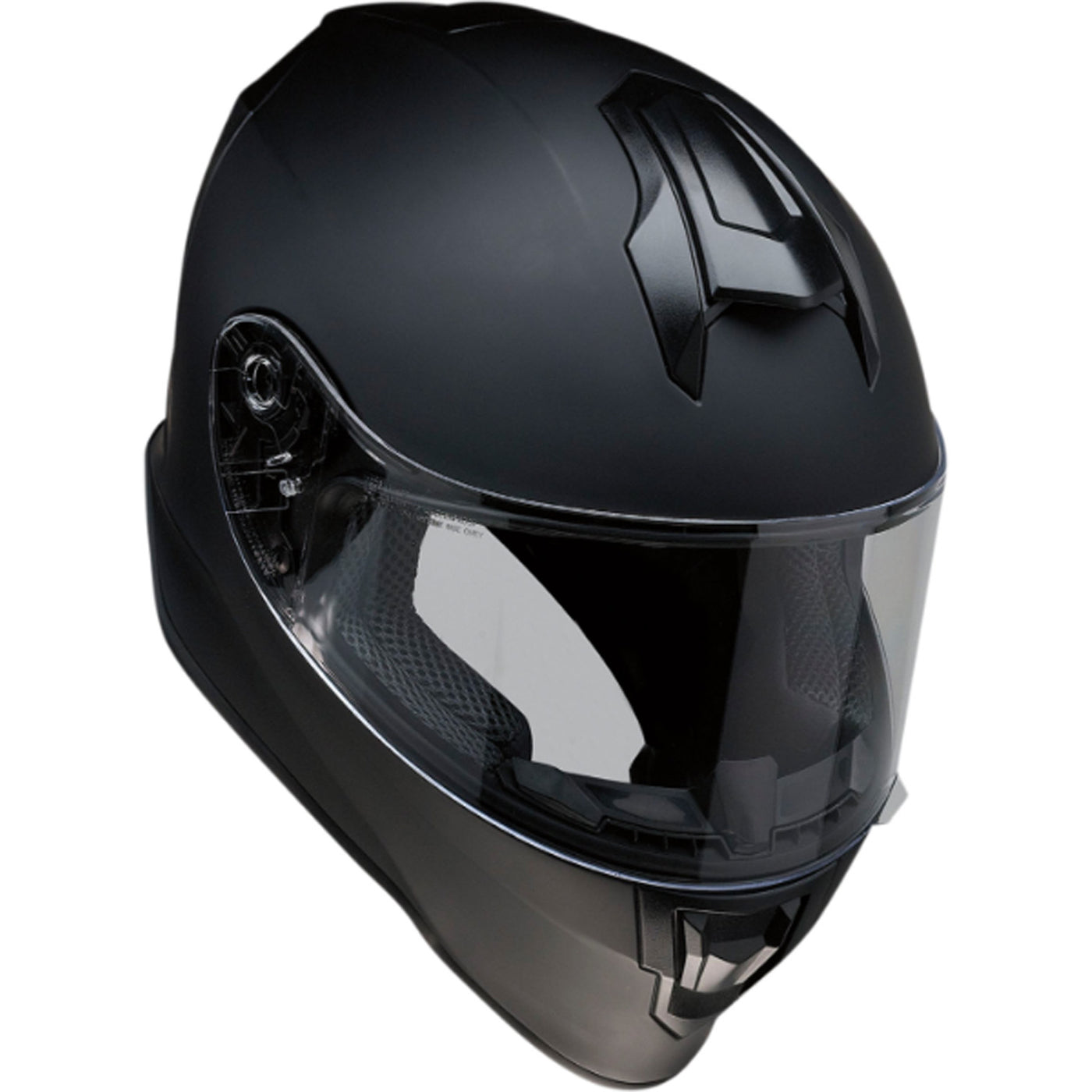 Z1R Youth Warrant Solid Helmet Flat Black - Angled Front Right Side View