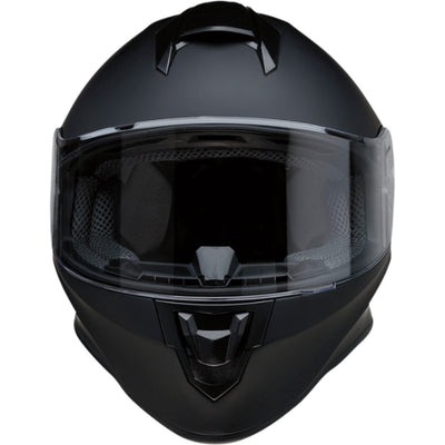 Z1R Youth Warrant Solid Helmet Flat Black - Front View