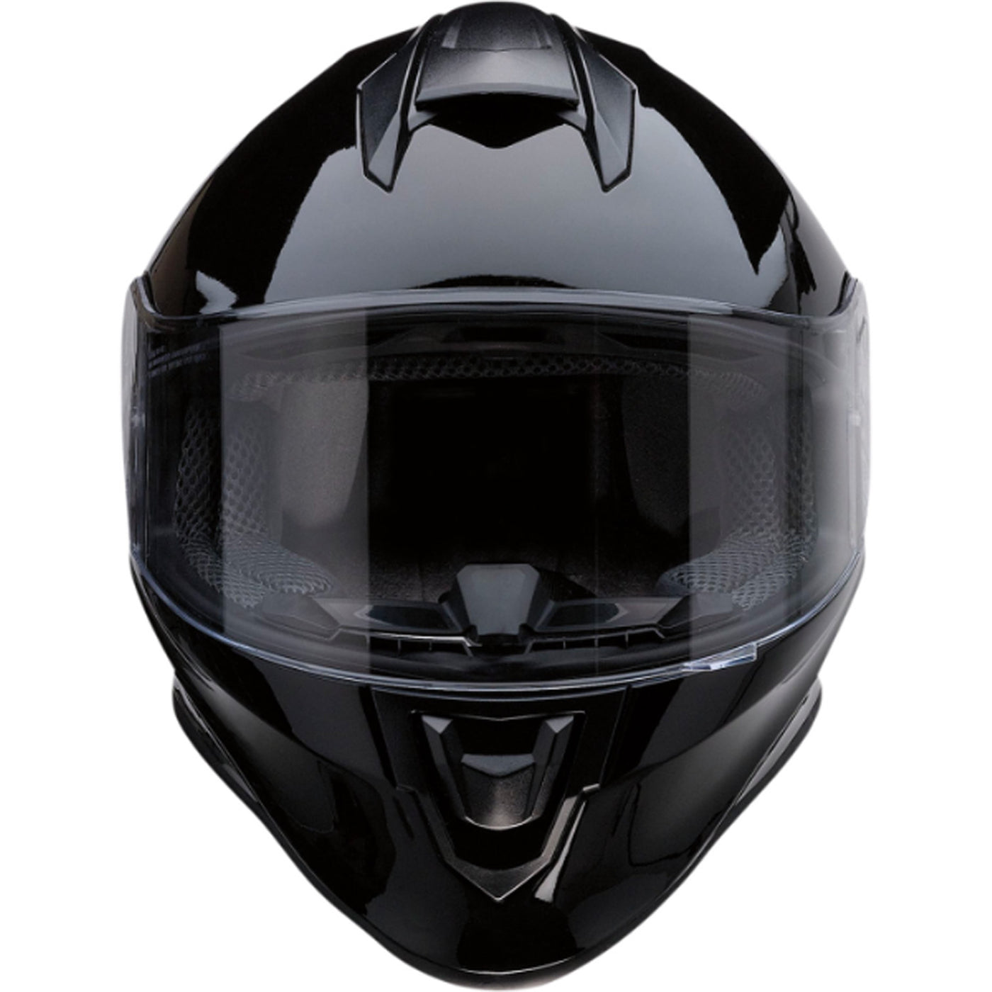 Z1R Youth Warrant Solid Helmet Gloss Black - Front View