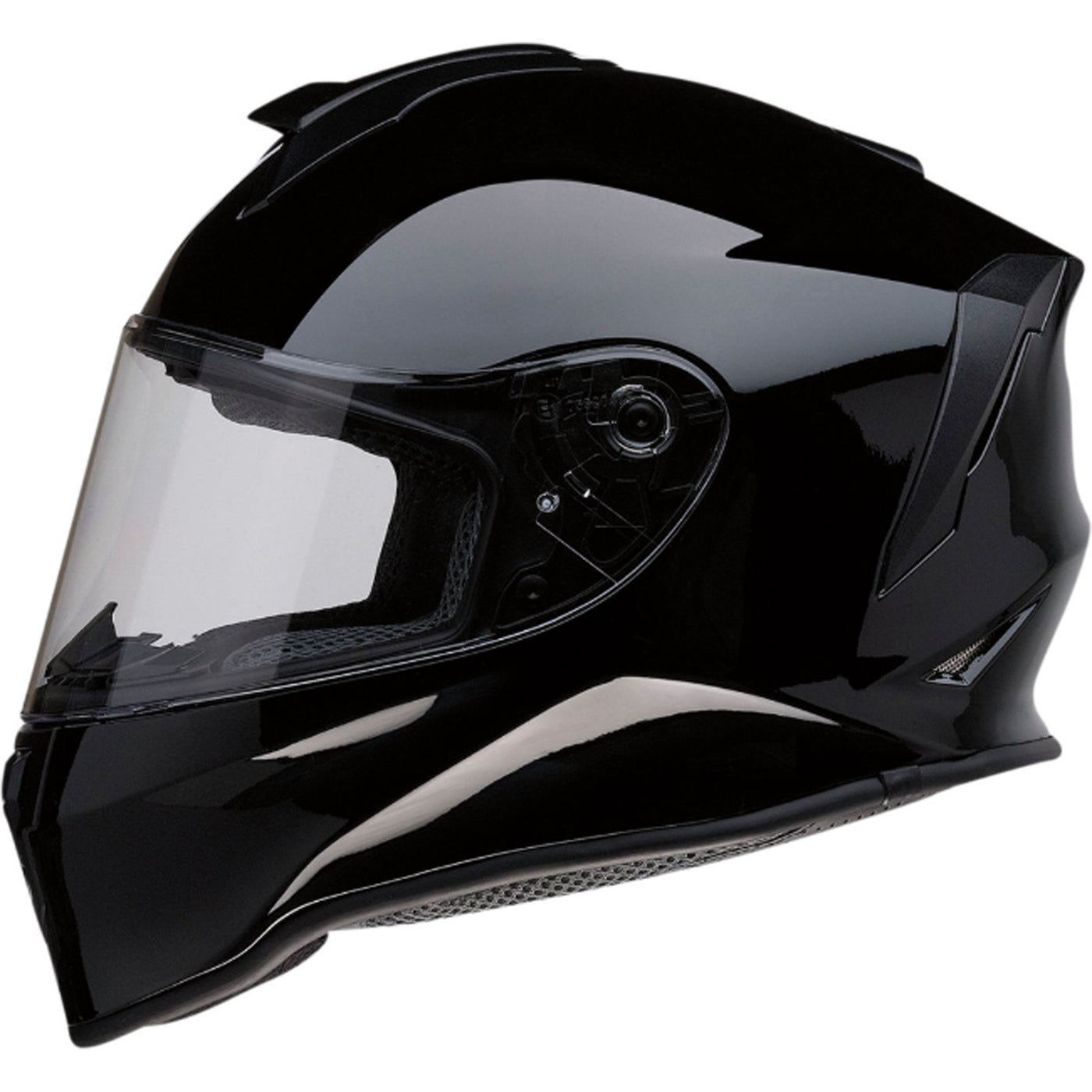 Z1R Youth Warrant Solid Helmet Gloss Black - Left Side View