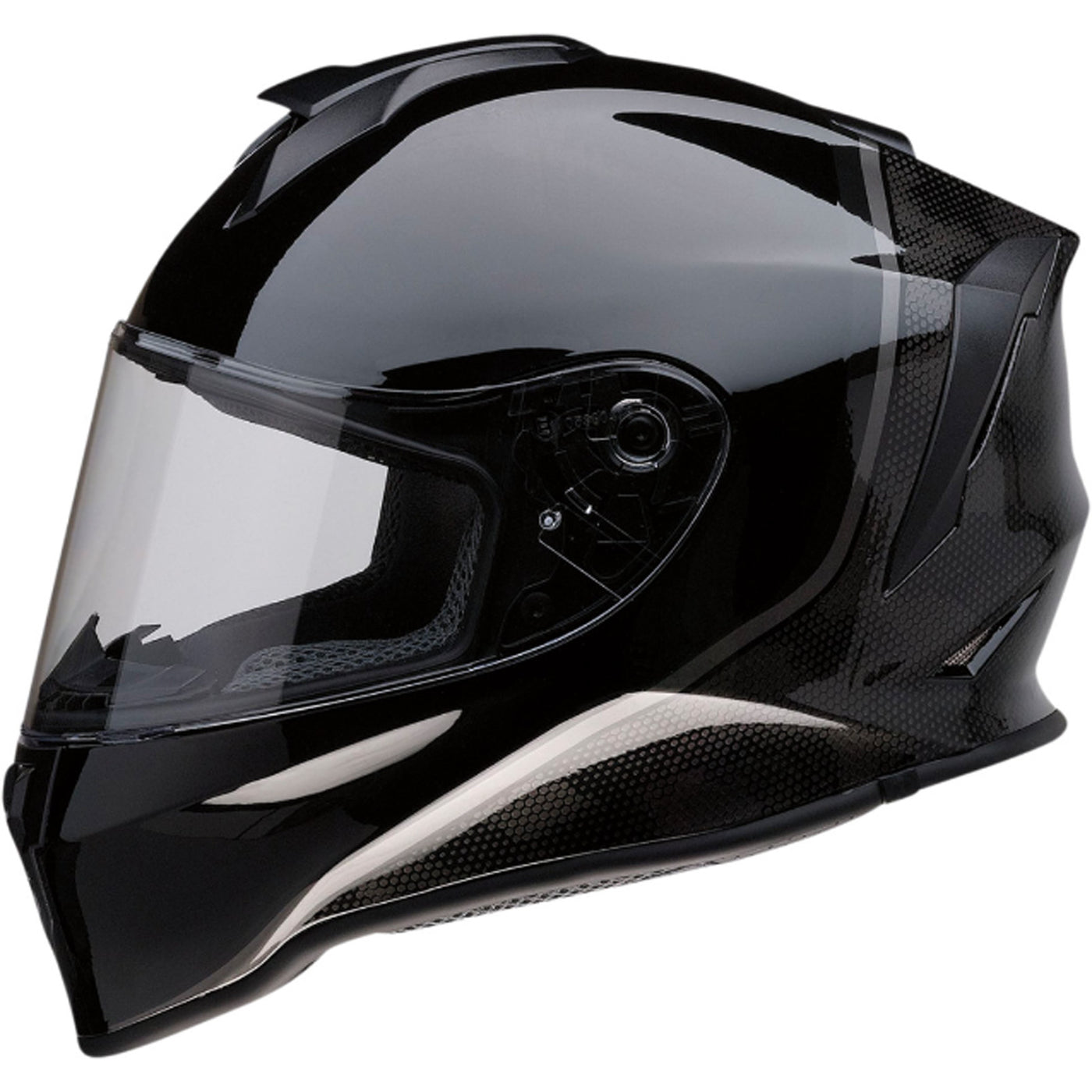 Z1R Youth Warrant Kuda Helmet Gloss Black - Side View