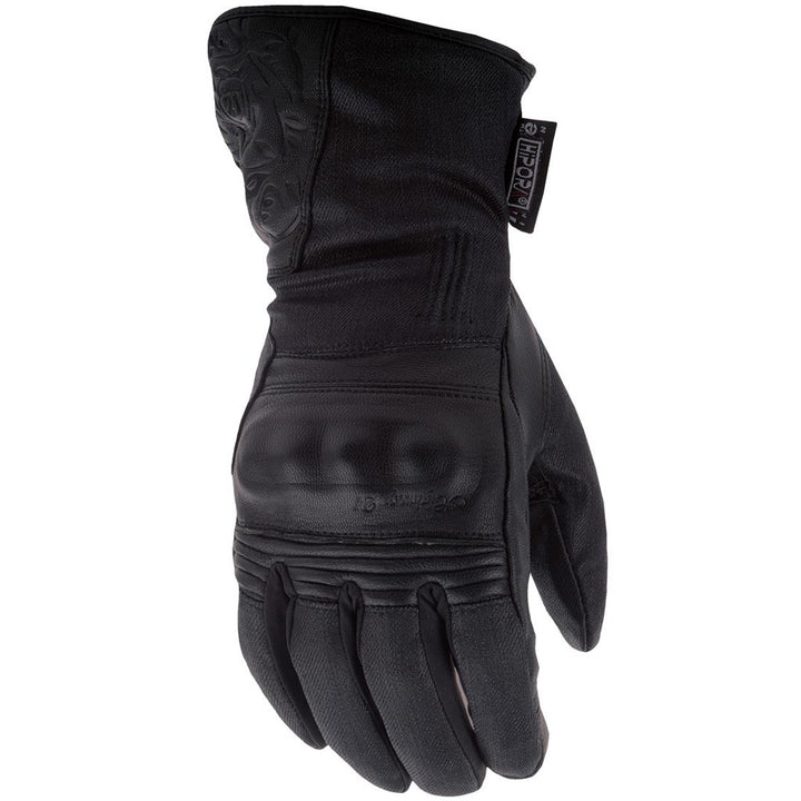 Highway 21 Black Rose Cold Weather Women's Glove Black - Back of Hand View