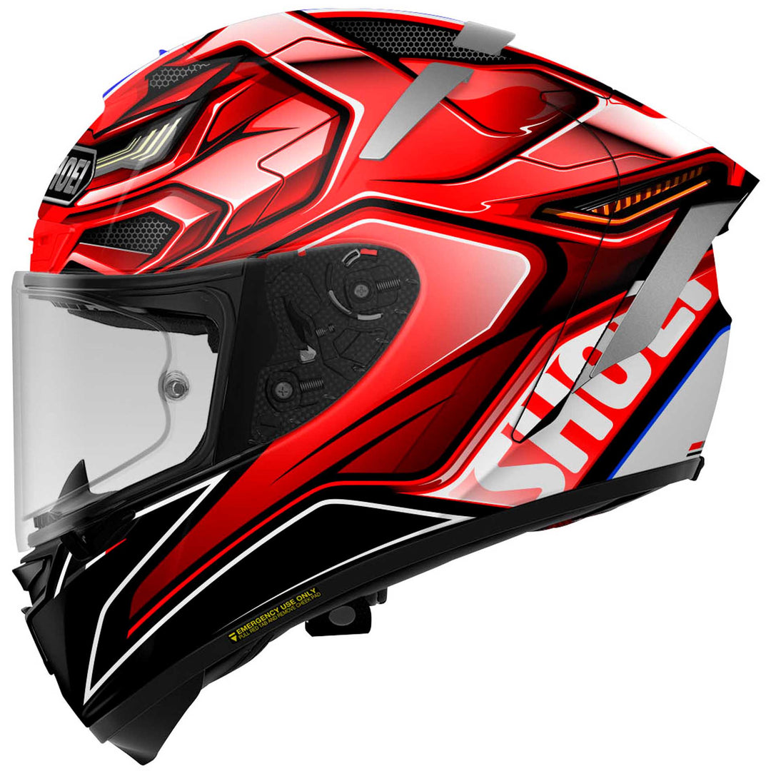 Shoei X-14 Aerodyne Motorcycle Helmet TC1 - Side View