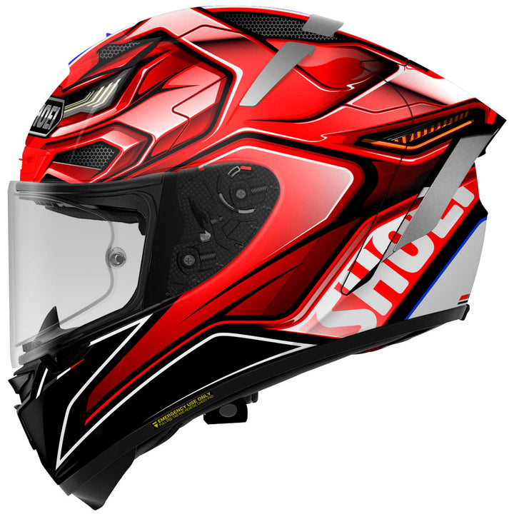 Shoei X-14 Aerodyne Motorcycle Helmet TC1 - Side View