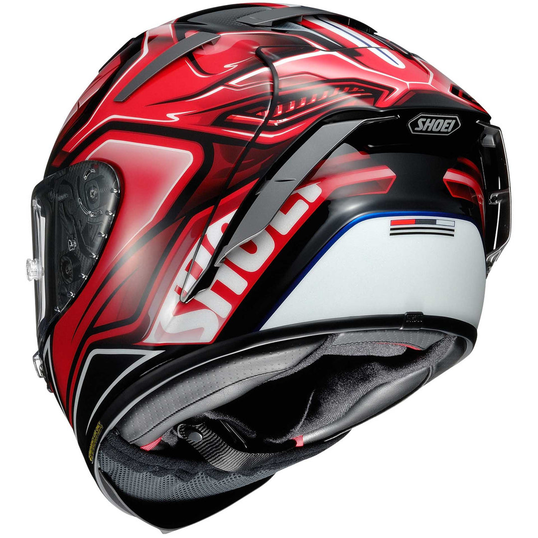 Shoei X-14 Aerodyne Motorcycle Helmet TC1 - Rear Side View
