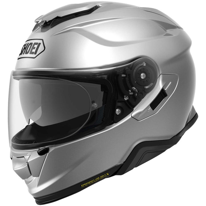 Shoei GT-AIR II Motorcycle Helmet Light Silver - Front Side View
