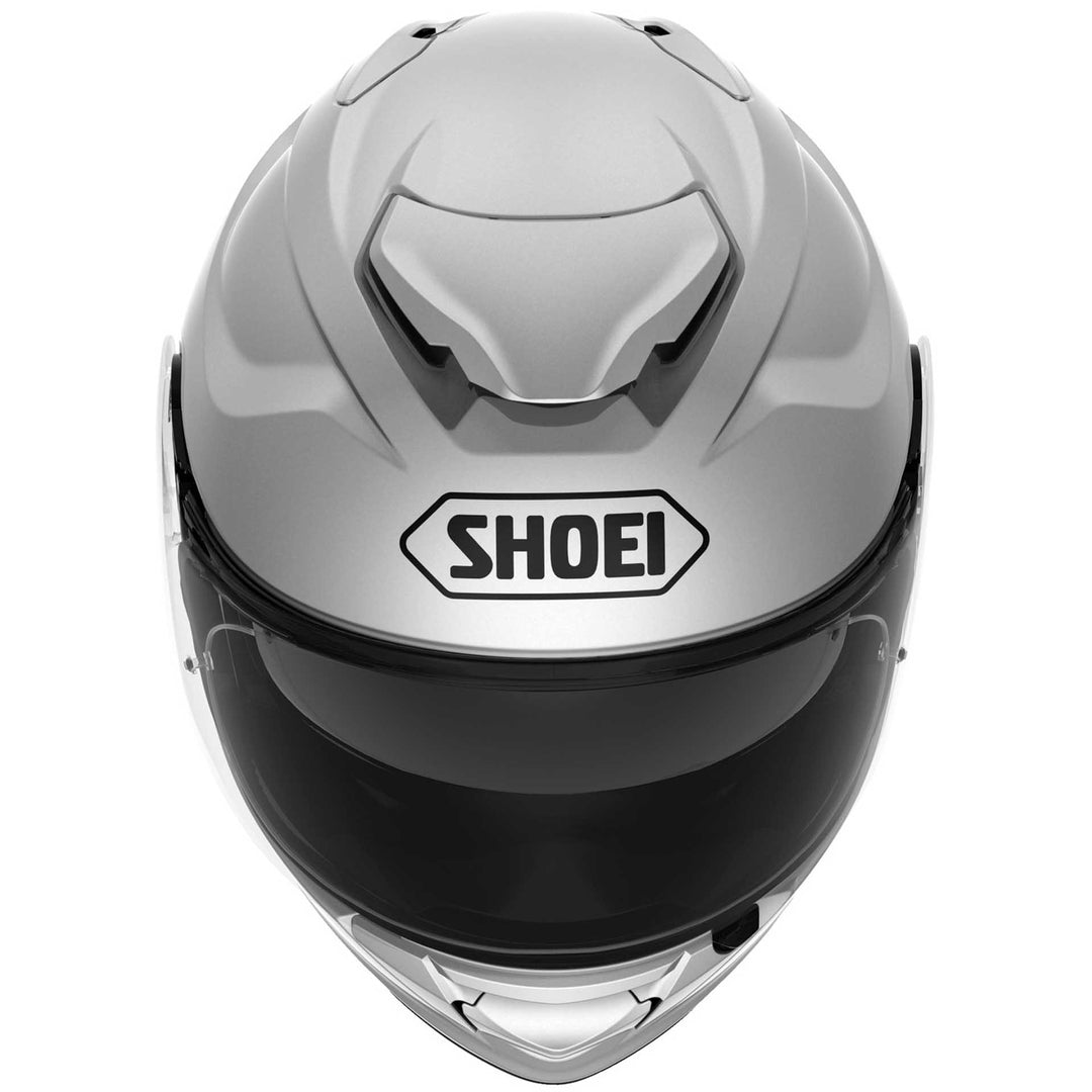Shoei GT-AIR II Motorcycle Helmet Light Silver - Front Top View