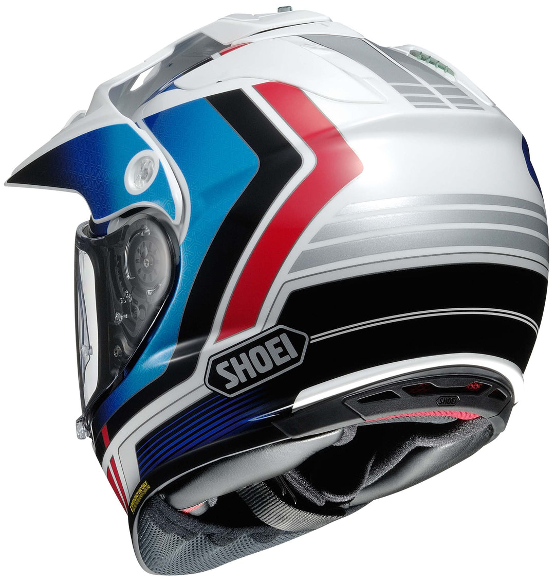 Shoei Hornet X2 Sovereign Dual Sport Motorcycle Helmet TC-10 - Rear Side View