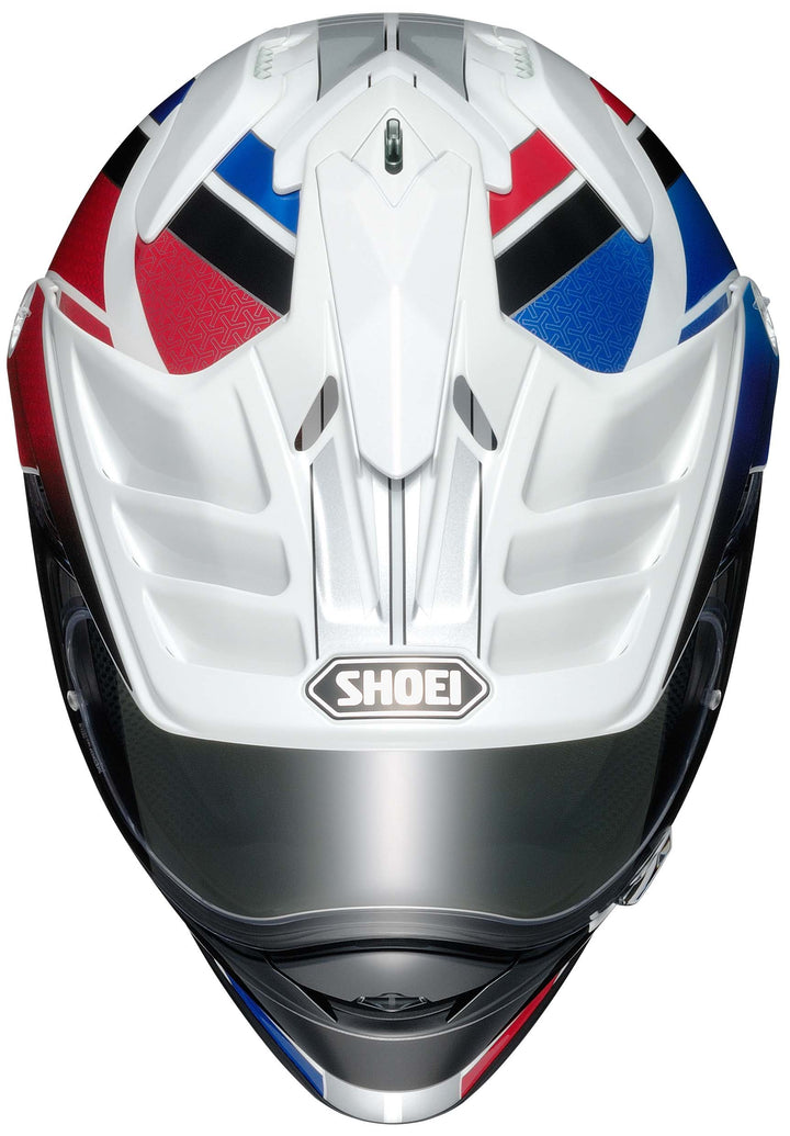 Shoei Hornet X2 Sovereign Dual Sport Motorcycle Helmet TC-10 - Front Top View